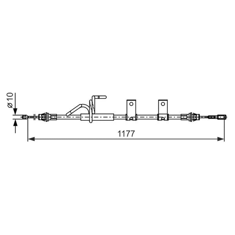 Bosch Handbrake Cable Rear 1 987 482 404