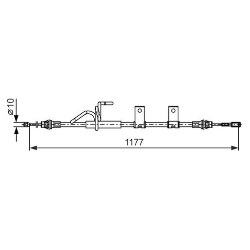 Bosch Handbrake Cable Rear 1 987 482 404