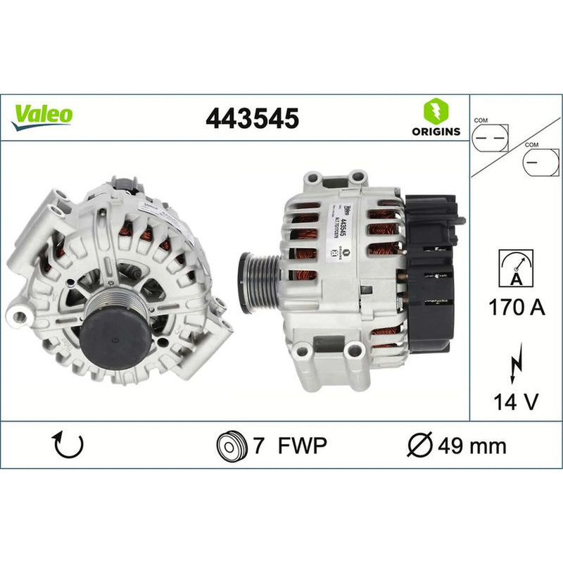 Valeo Car Alternator 12V 443545
