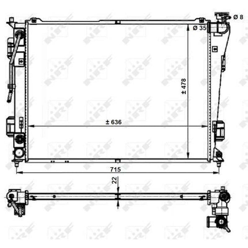 NRF Engine Radiator 59200