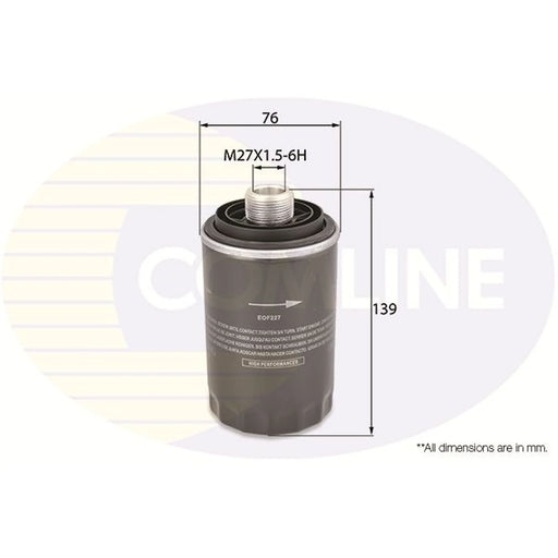 Comline Engine Oil Filter EOF227