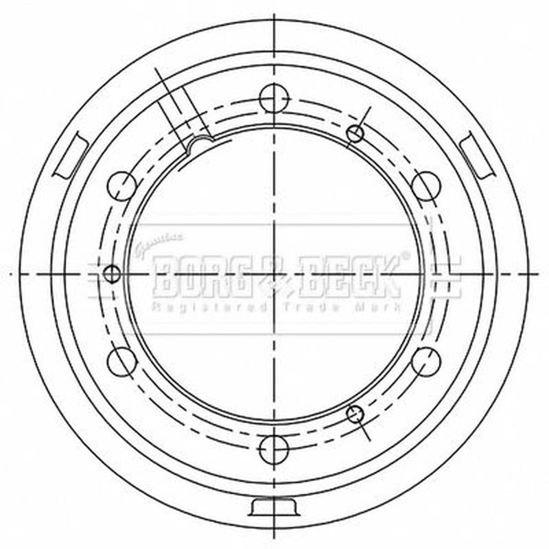 Borg & Beck Brake Drum Assembly Rear BBR32523