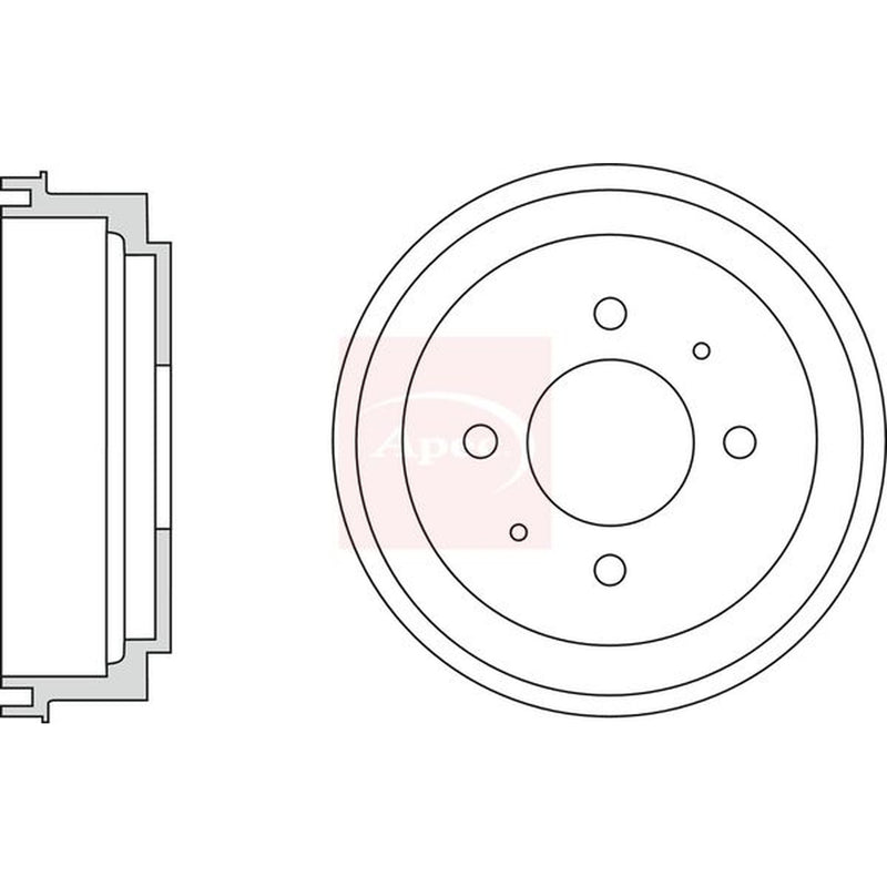Apec Brake Drum Assembly Rear DRM9946