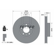 Textar 2 x Front Brake Discs 92057700
