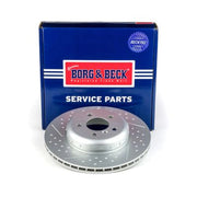 Borg & Beck 2 x Perforated/Vented Rear Brake Discs BBD6171S