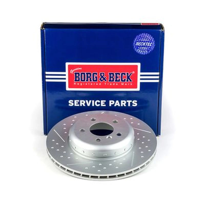 Borg & Beck 2 x Perforated/Vented Rear Brake Discs BBD6171S