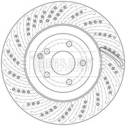 Borg & Beck 2 x Perforated/Vented Front Brake Discs BBD6217S
