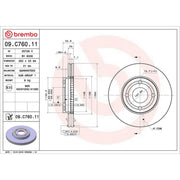 Brembo 2 x Front Brake Discs 09.C760.11