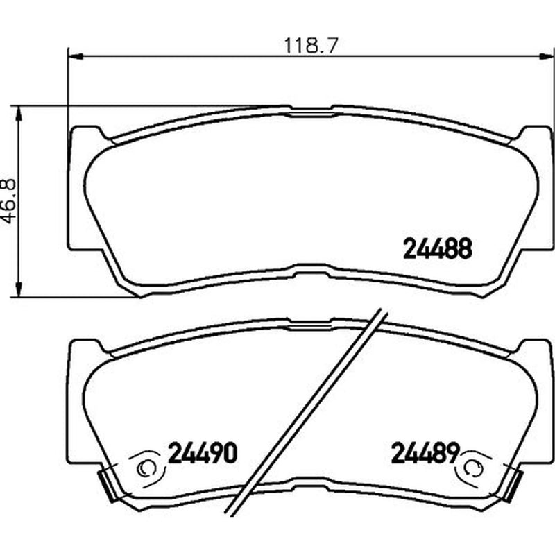 DON Rear Brake Pad Set PCP1262
