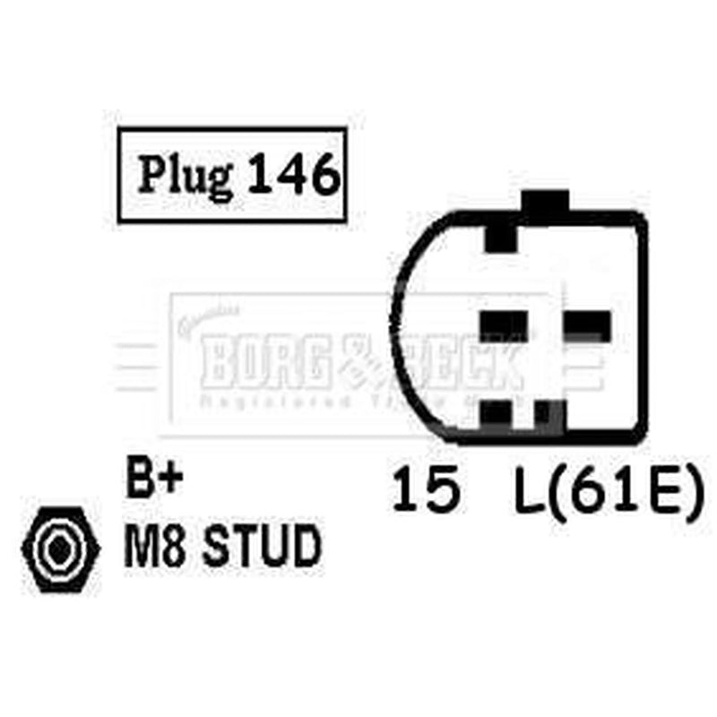 Borg & Beck Car Alternator 12V BBA2592