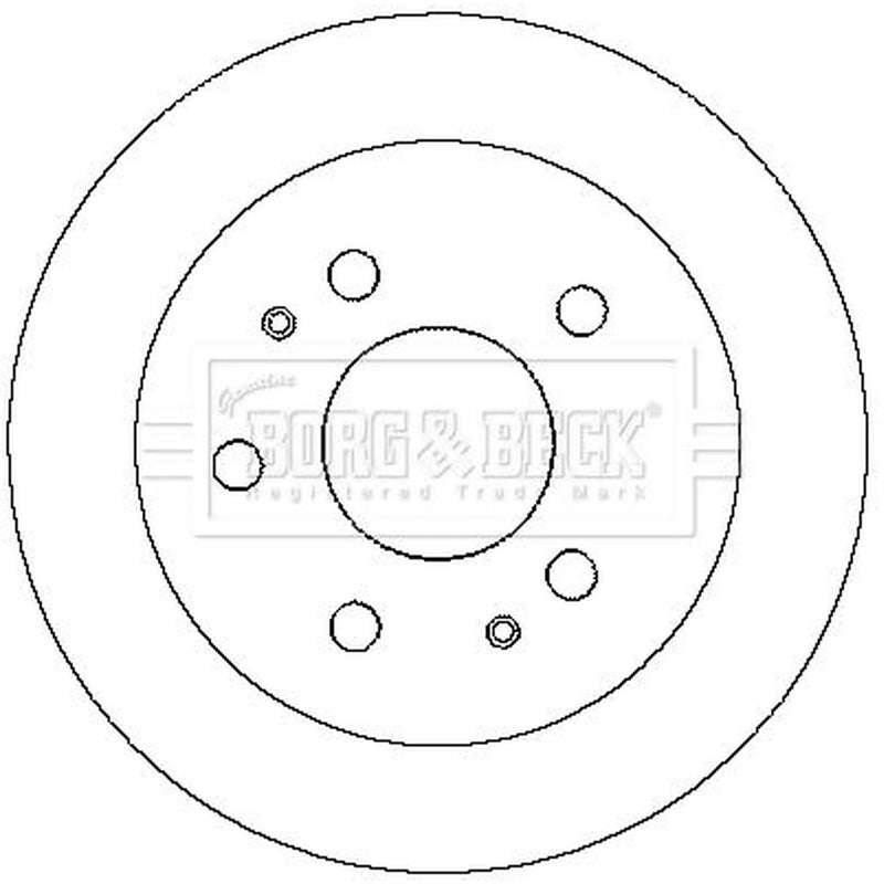 Borg & Beck 2 x Solid Front Brake Discs BBD4146