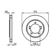 Bosch 2 x Vented Front Brake Discs 0 986 478 839