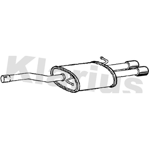 Klarius Box With Tail Pipe Rear VW759V