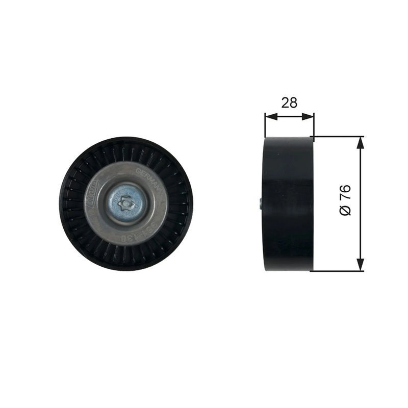 Gates V-Ribbed Belt Deflection/Guide Pulley T36423