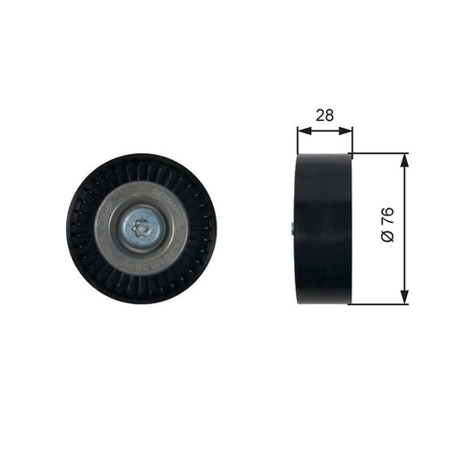 Gates V-Ribbed Belt Deflection/Guide Pulley T36423