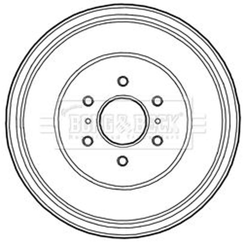 Borg & Beck Brake Drum Assembly Rear BBR7221