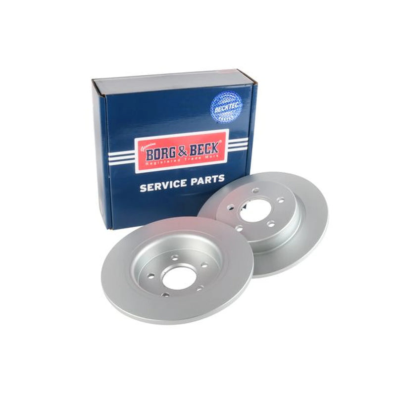 Borg & Beck 2 x Solid Rear Brake Discs BBD4453