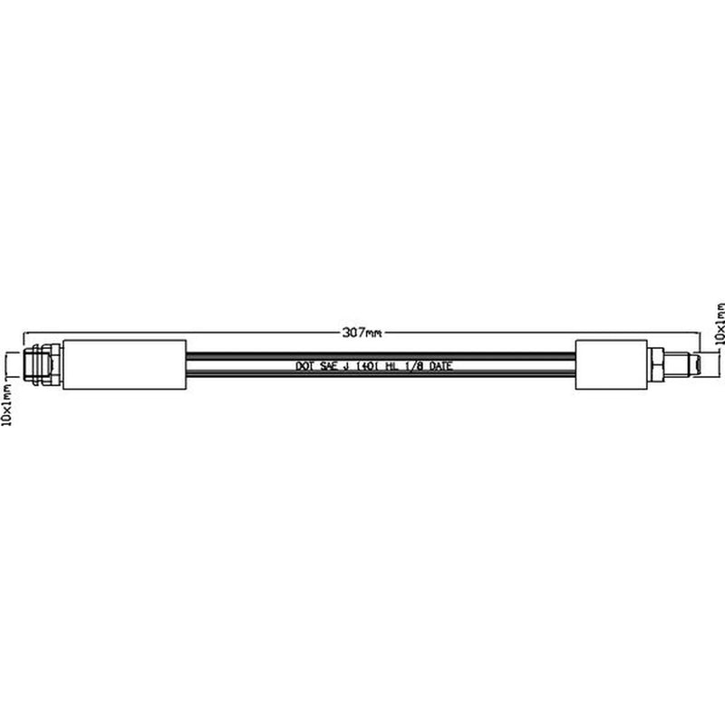 Juratek Brake Hydraulic Hose Line Front JBH1020