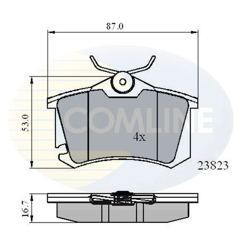 Comline 4 x Rear Brake Pad Set CBP01761