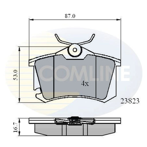 Comline 4 x Rear Brake Pad Set CBP01761