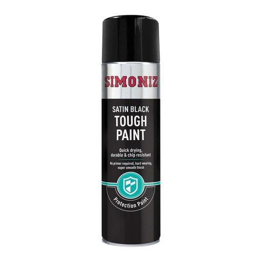 6 x Simoniz Large Tough Satin Black Aerosol Car Auto Spray Paint 500ml SIMVHT51D Simoniz  - Town Parts