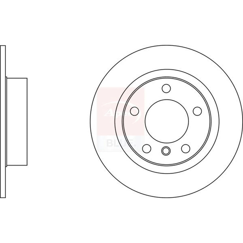 Apec 2 x Solid Rear Brake Discs SDK6749