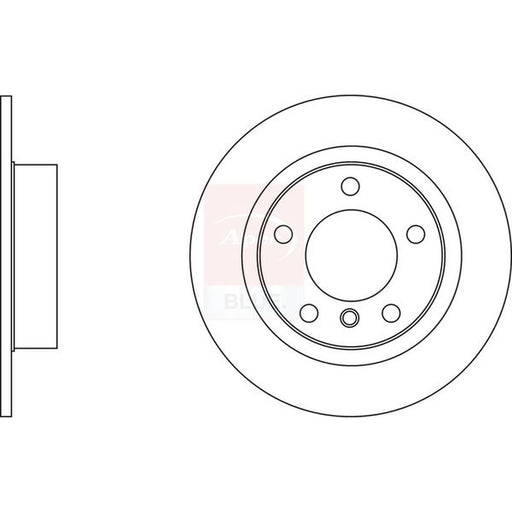 Apec 2 x Solid Rear Brake Discs SDK6749