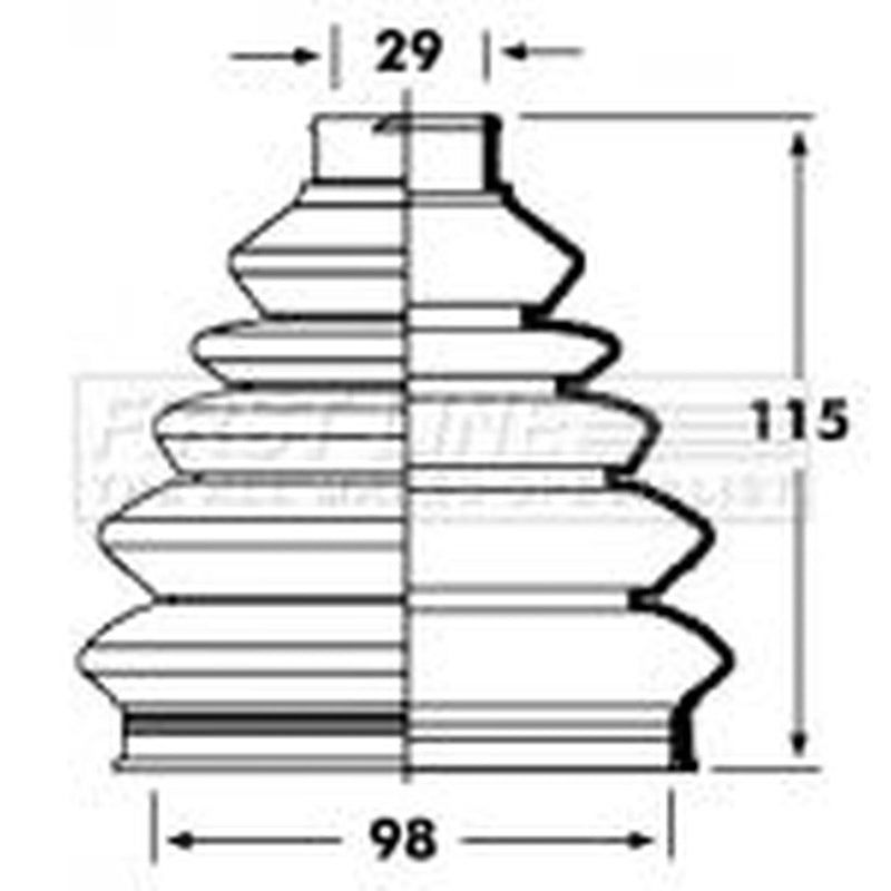 First Line Drive Shaft Bellow Kit Front Left Polychloroprene (Neopr FCB2354R