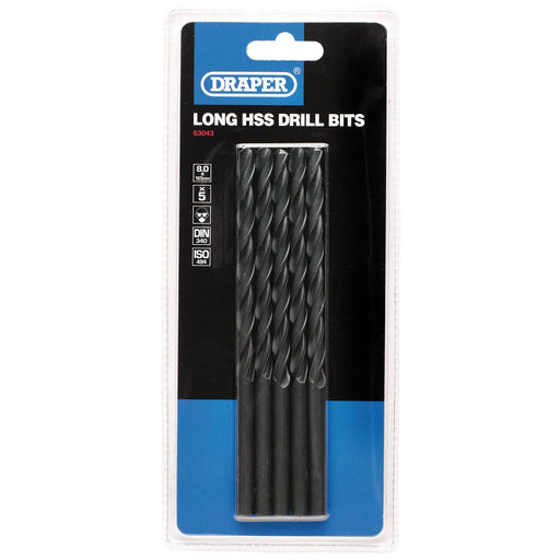Draper Expert Long HSS Drill Bit 8.0mm