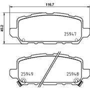 Mintex Rear Brake Pad Set MDB3867