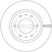 Borg & Beck 2 x Vented Front Brake Discs BBD6256S
