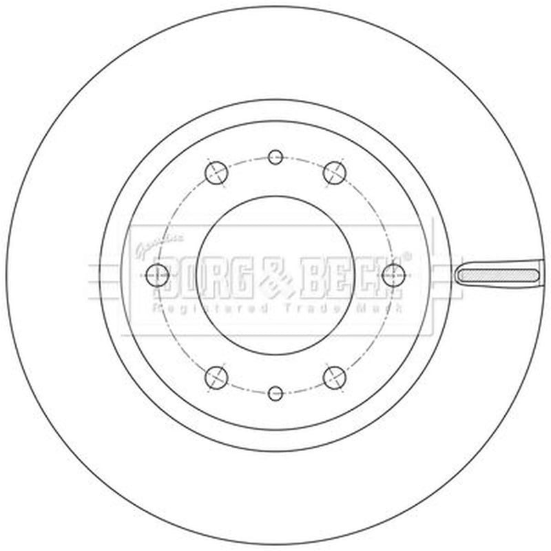 Borg & Beck 2 x Vented Front Brake Discs BBD6256S