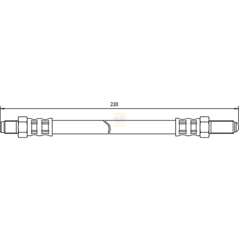 NAPA Brake Hydraulic Hose Line Rear NBH1421