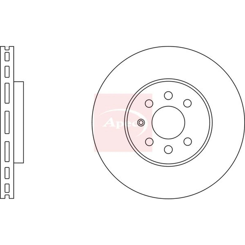 Apec 2 x Vented Front Brake Discs DSK2328