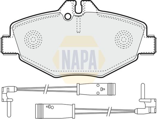 NAPA Front Brake Vented Discs & Pads fits MERCEDES-BENZ