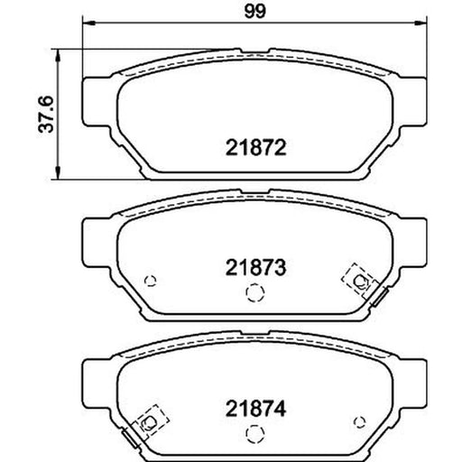 DON Rear Brake Pad Set PCP1468