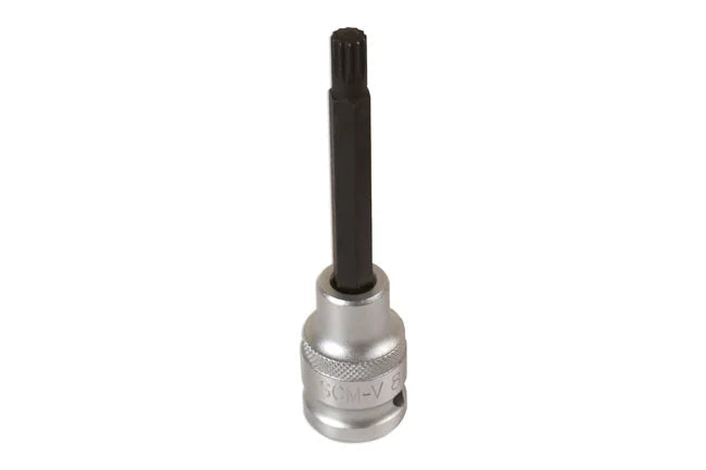 Laser Tools Split Rim Spline Bit 1/2"D M8 x 100mm - PL