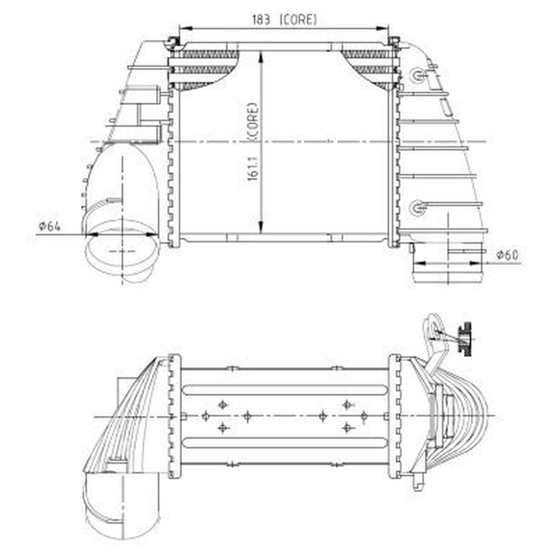 NRF Intercooler (Charge Air Cooler) Right 309040