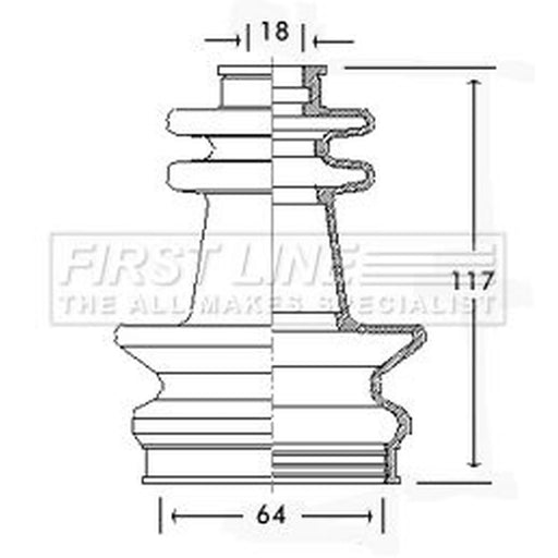 First Line Drive Shaft Bellow Kit Front Left FCB2597
