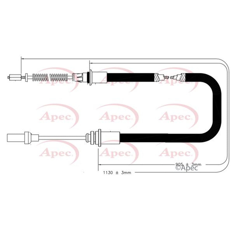 Apec Handbrake Cable Left Rear CAB1836