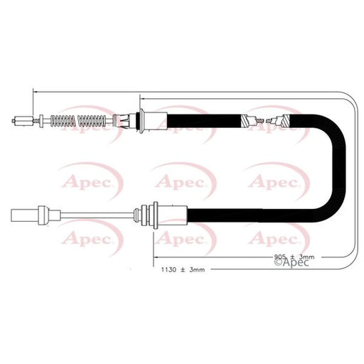 Apec Handbrake Cable Left Rear CAB1836