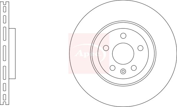 Apec 2 x Brake Disc Set Vented