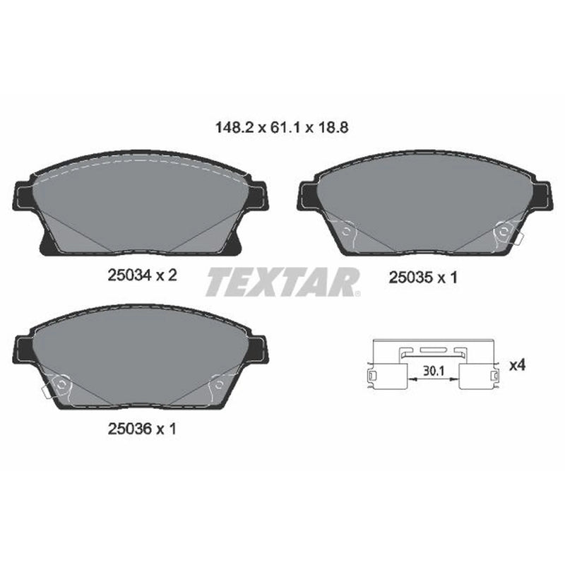 Textar Front Brake Pad Set 2503401