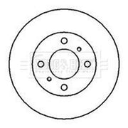 Borg & Beck 2 x Vented Front Brake Discs BBD4155