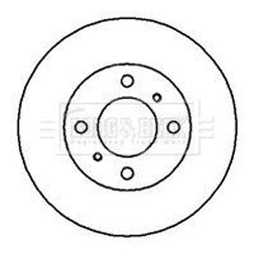 Borg & Beck 2 x Vented Front Brake Discs BBD4155