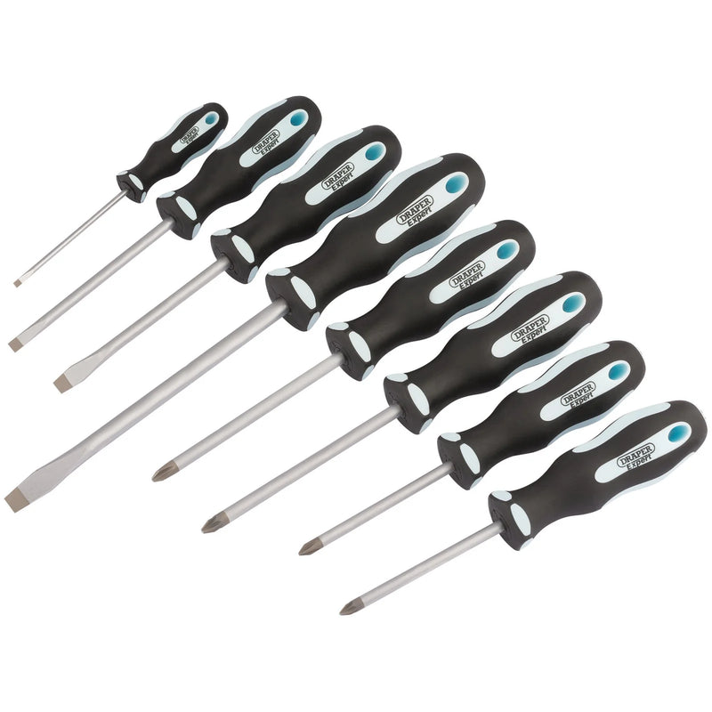 Draper Expert Screwdriver Set 8 Piece Heavy Duty Soft Grip