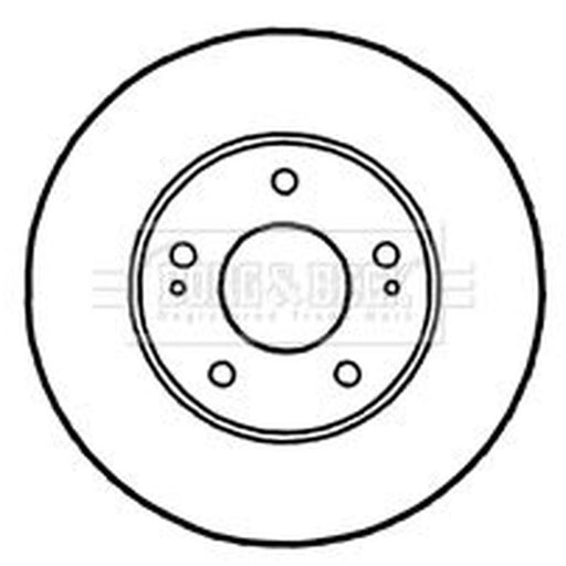 Borg & Beck 2 x Vented Front Brake Discs BBD4808