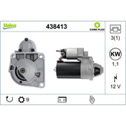Valeo Starter Motor 12V 1.1kW 9 Teeth 438413
