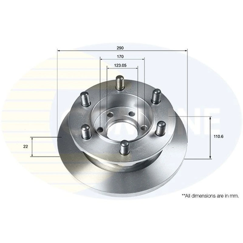 Comline 2 x Solid Front Brake Discs ADC9107