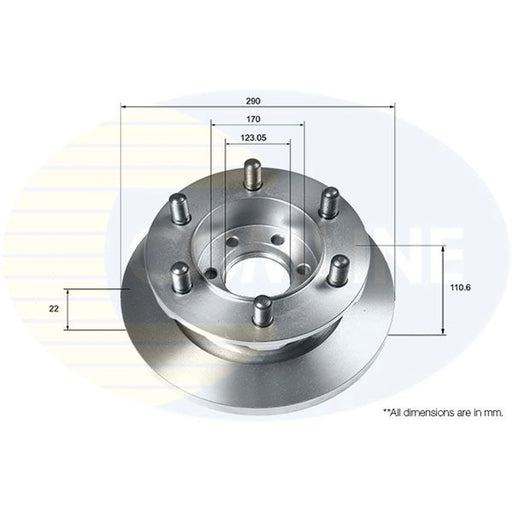 Comline 2 x Solid Front Brake Discs ADC9107